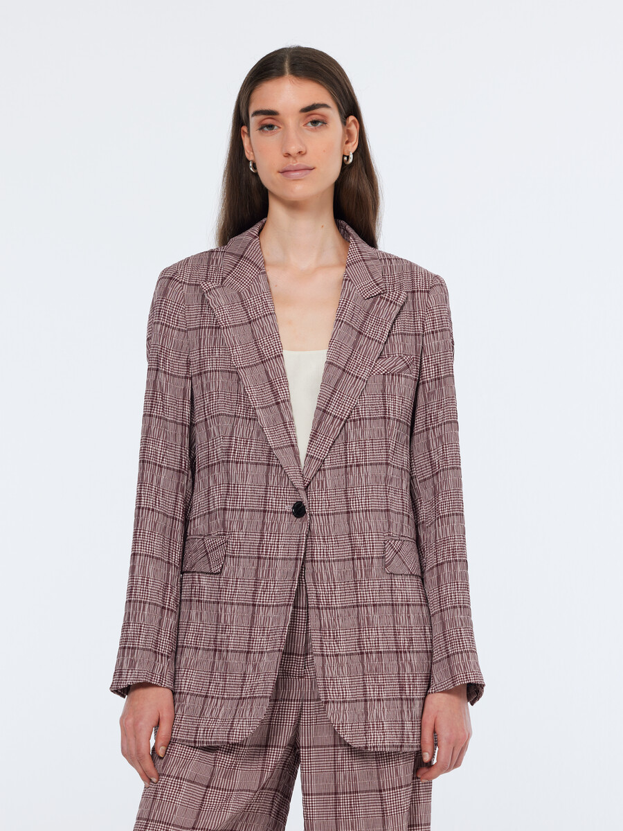 blazer in seersucker principe di galles