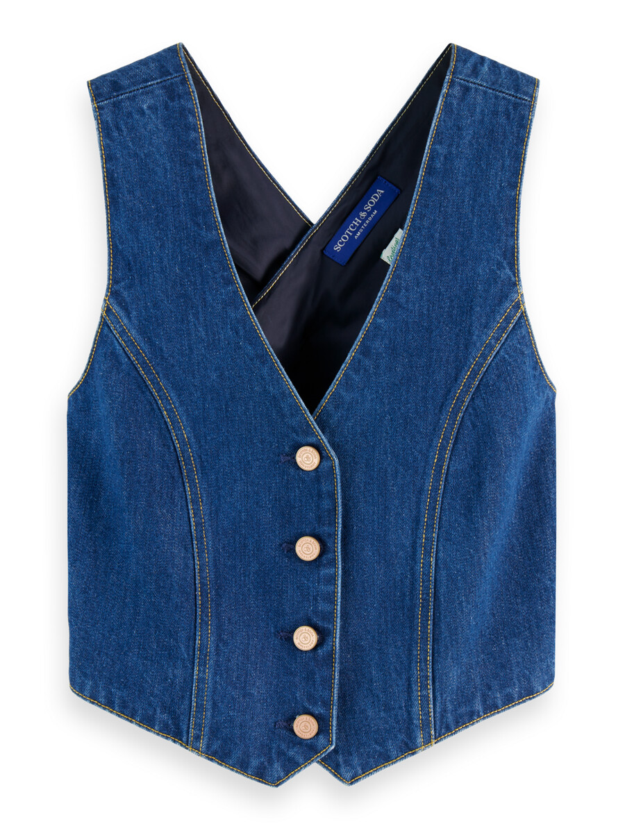 gilet in denim aderente city fresh