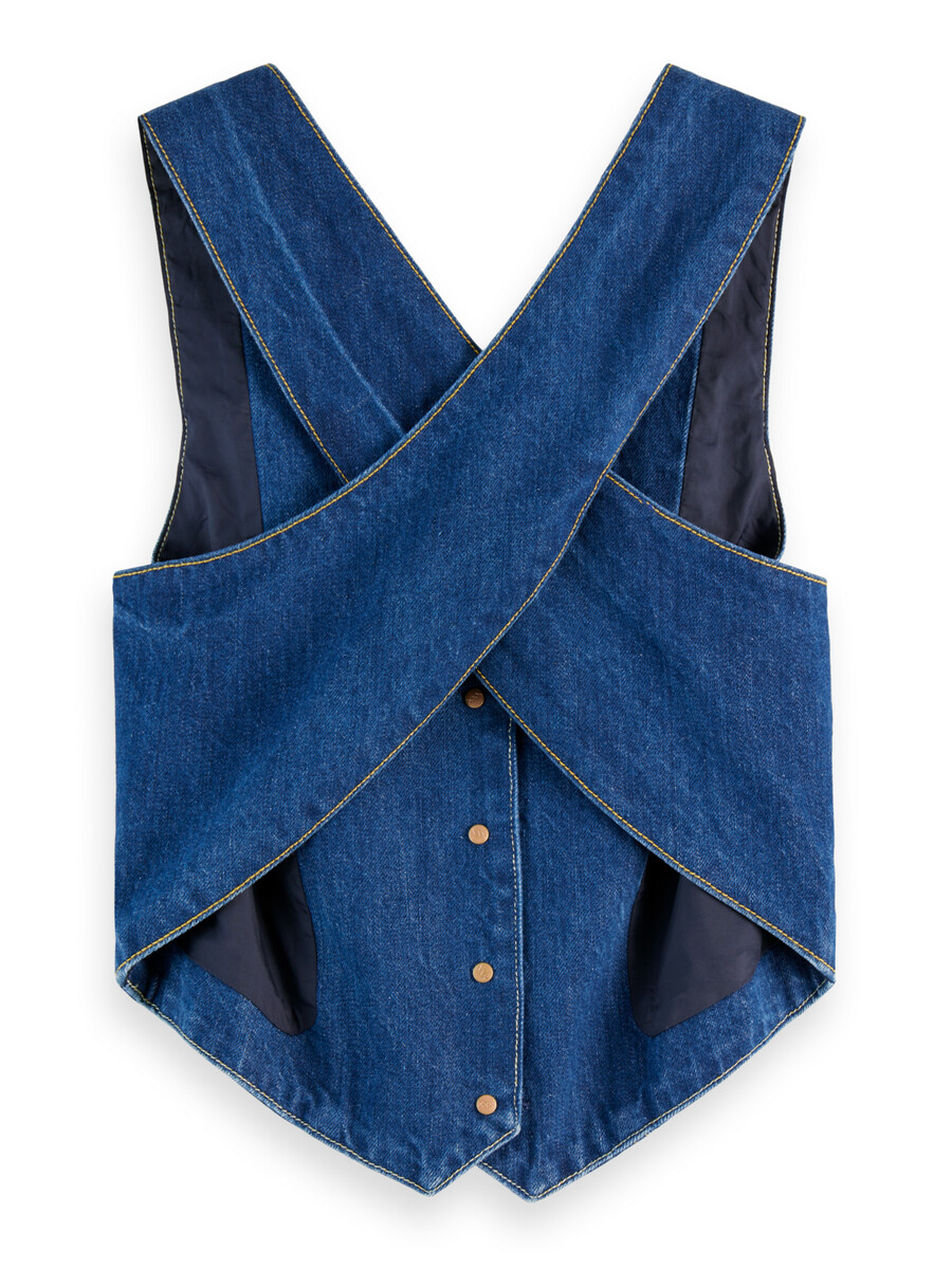 gilet in denim aderente city fresh