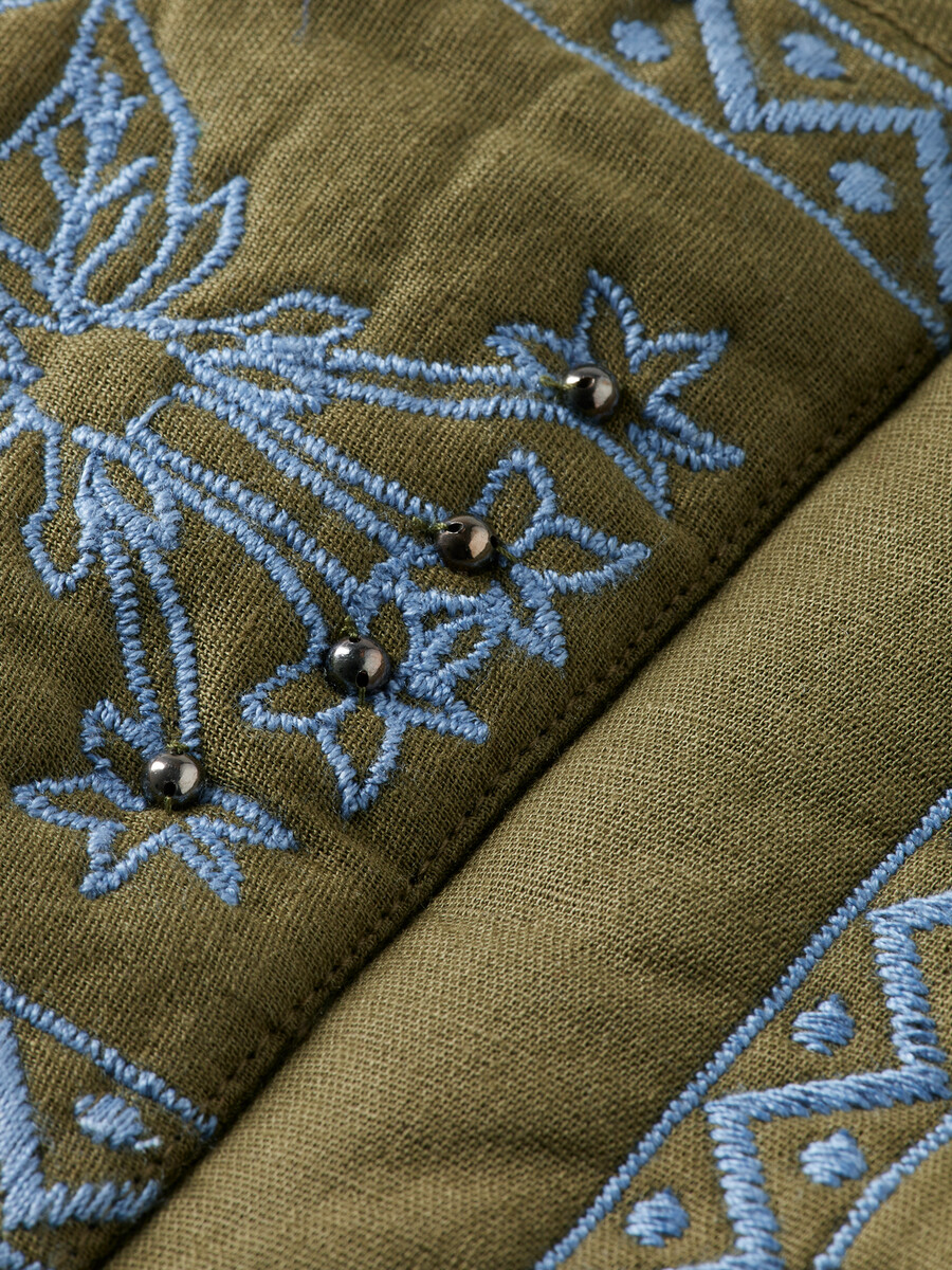 gilet ricamato floreale