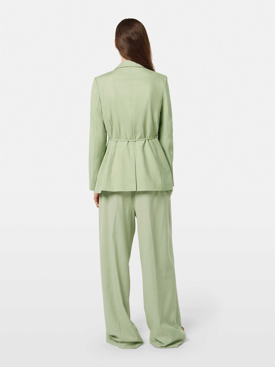 blazer drappeggiato con cintura