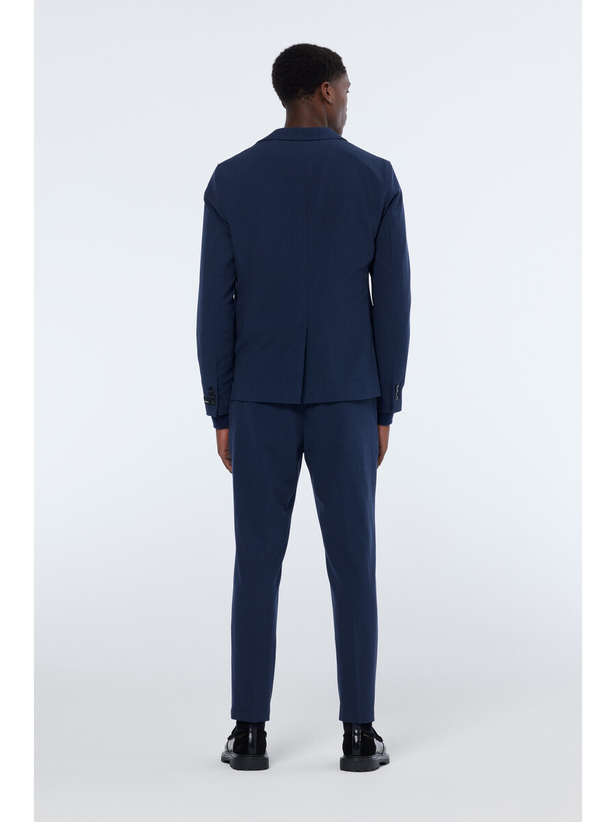 blazer monopetto in seersucker a quadri dalla vestibilità rilassata