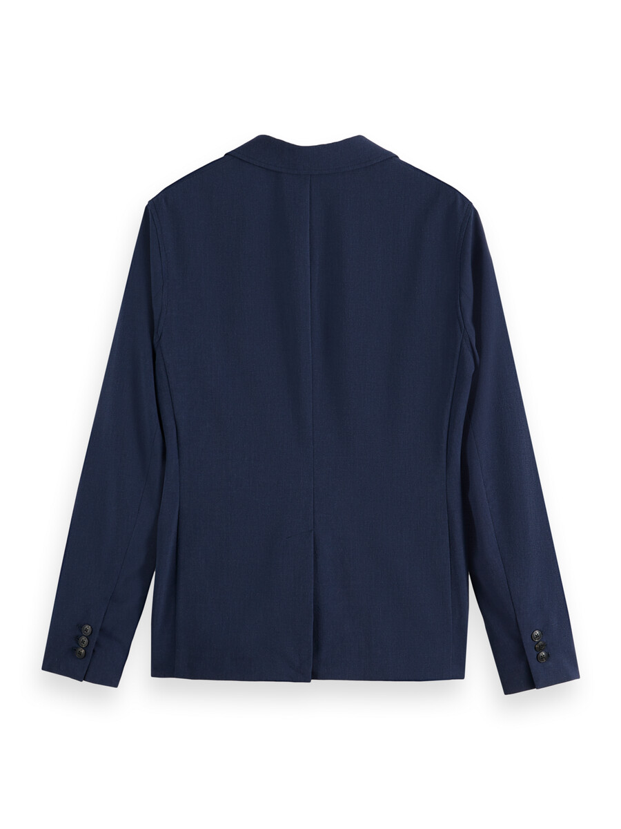 blazer monopetto in seersucker a quadri dalla vestibilità rilassata