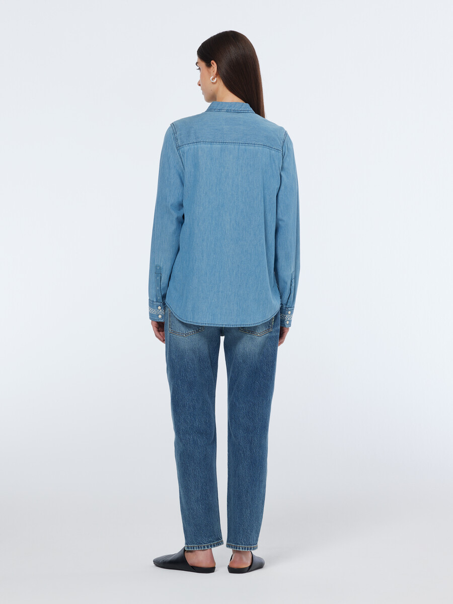 camicia in denim leggero slavato