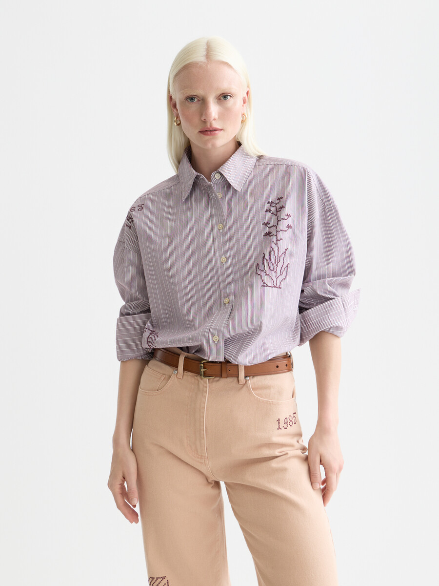 camicia da fidanzata ricamata