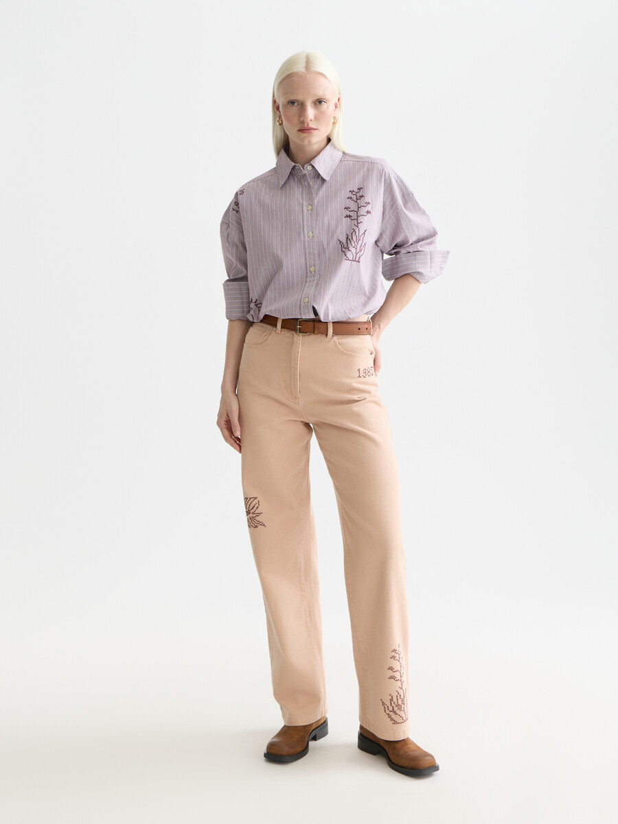 camicia da fidanzata ricamata