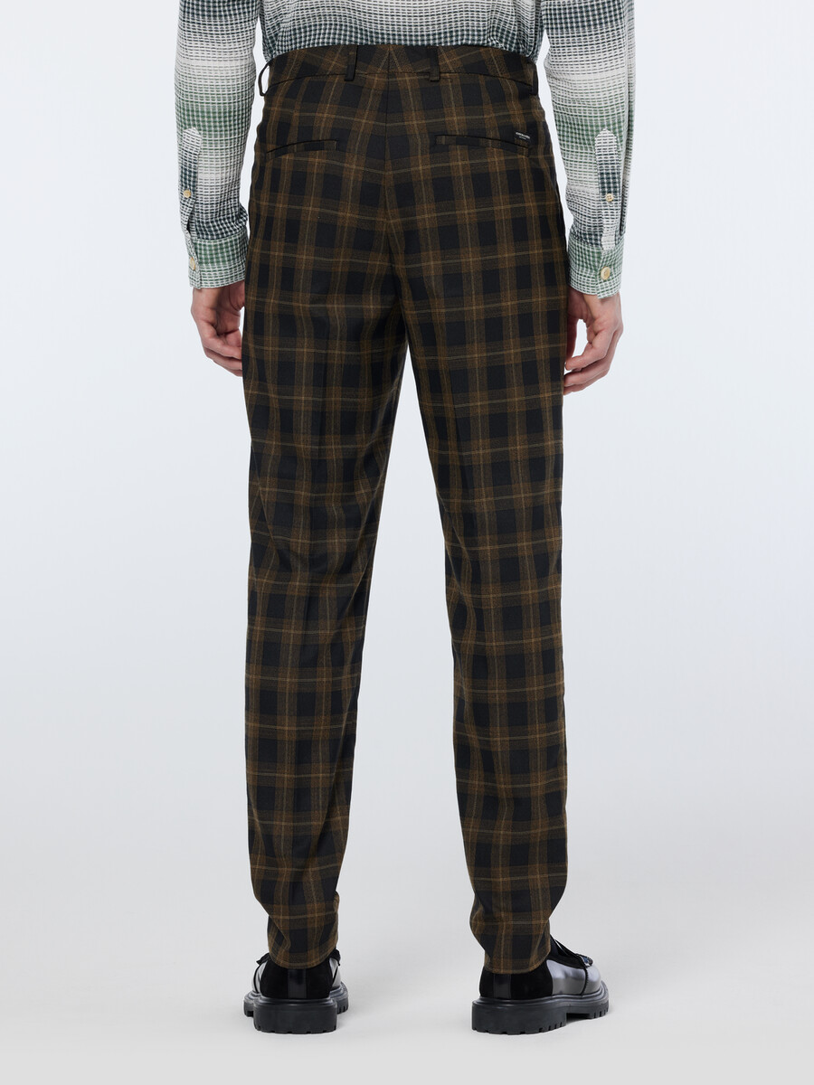 chino sartoriale a quadri tinto in filo irving