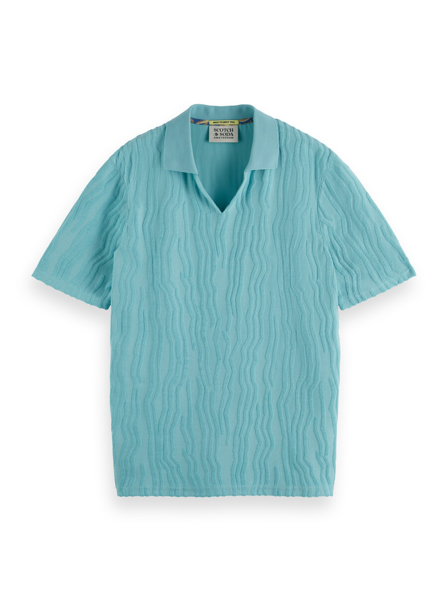 polo in spugna di cotone jacquard dalla vestibilità comoda