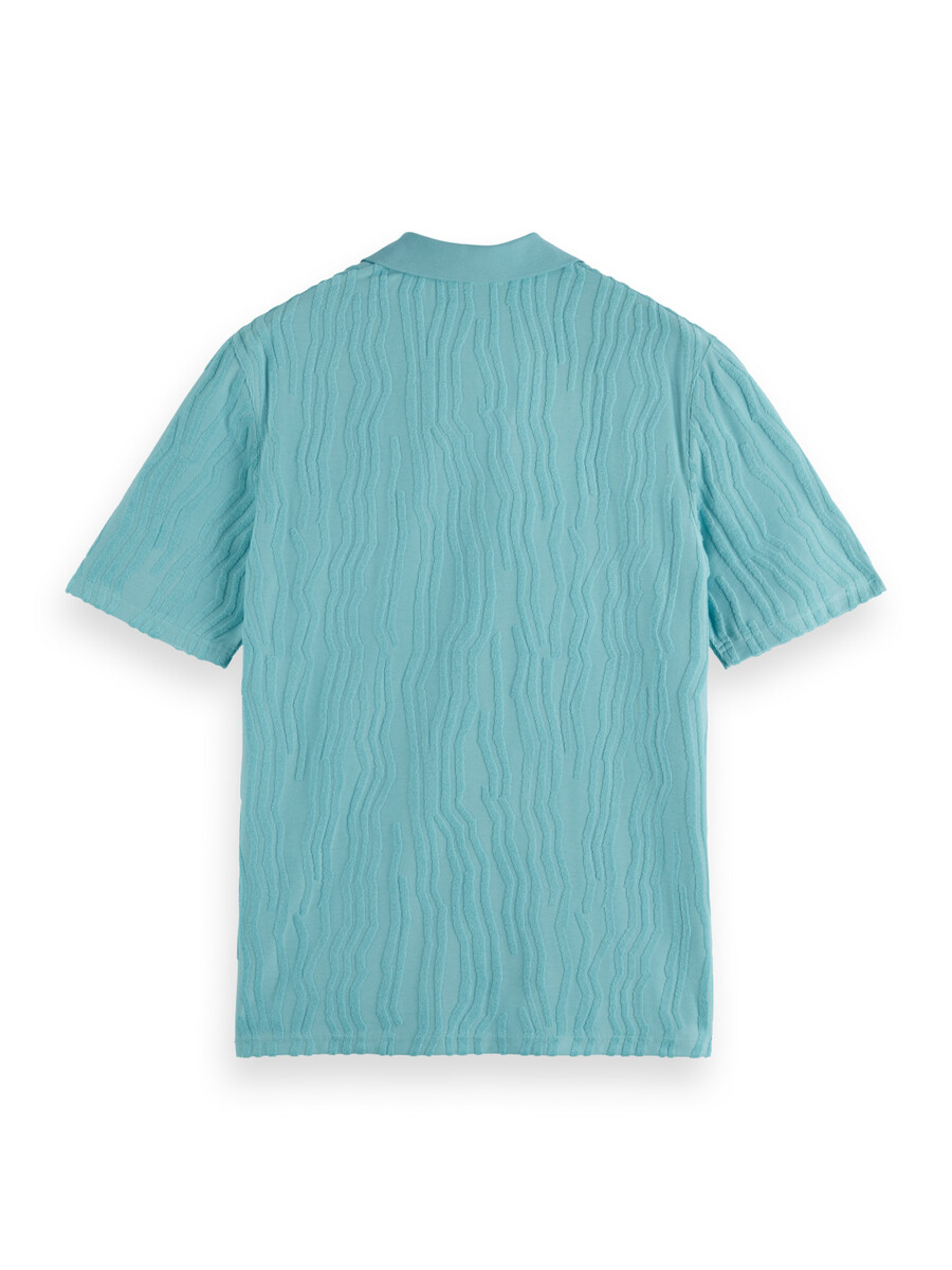 polo in spugna di cotone jacquard dalla vestibilità comoda