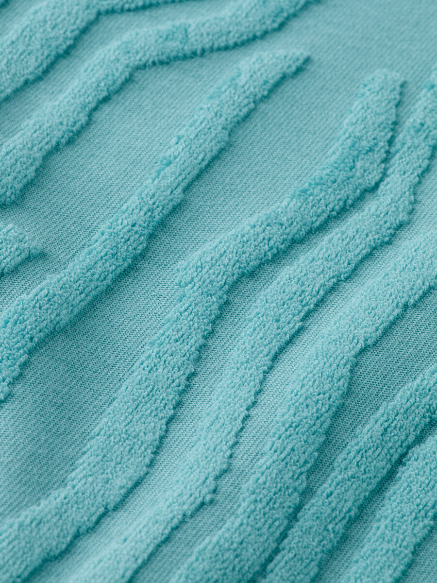 polo in spugna di cotone jacquard dalla vestibilità comoda