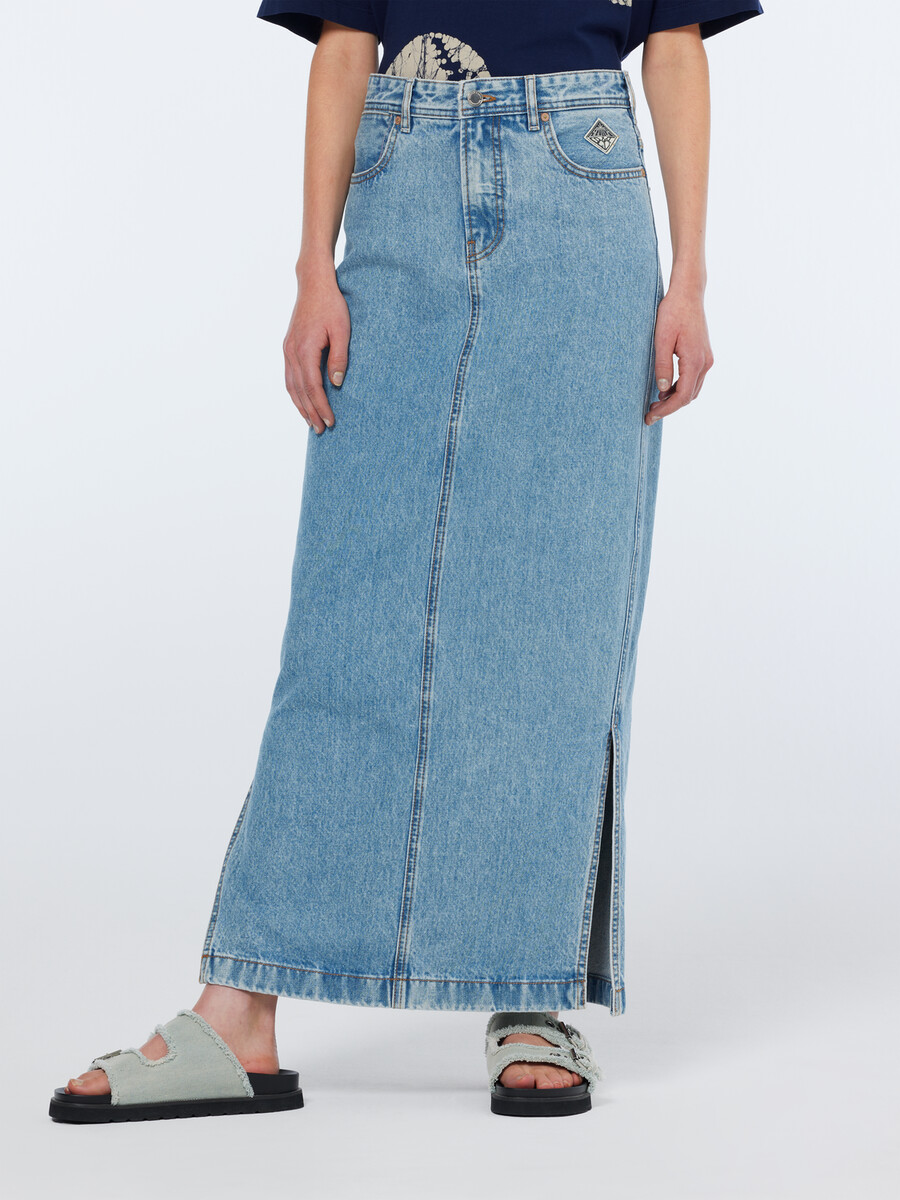 gonna lunga in denim a vita bassa lakehouse