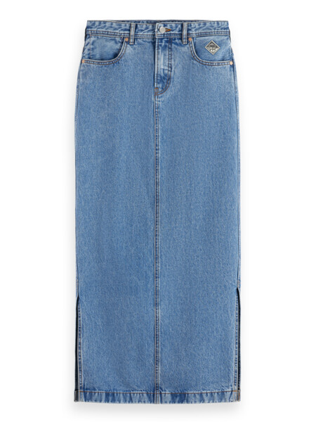 gonna lunga in denim a vita bassa lakehouse