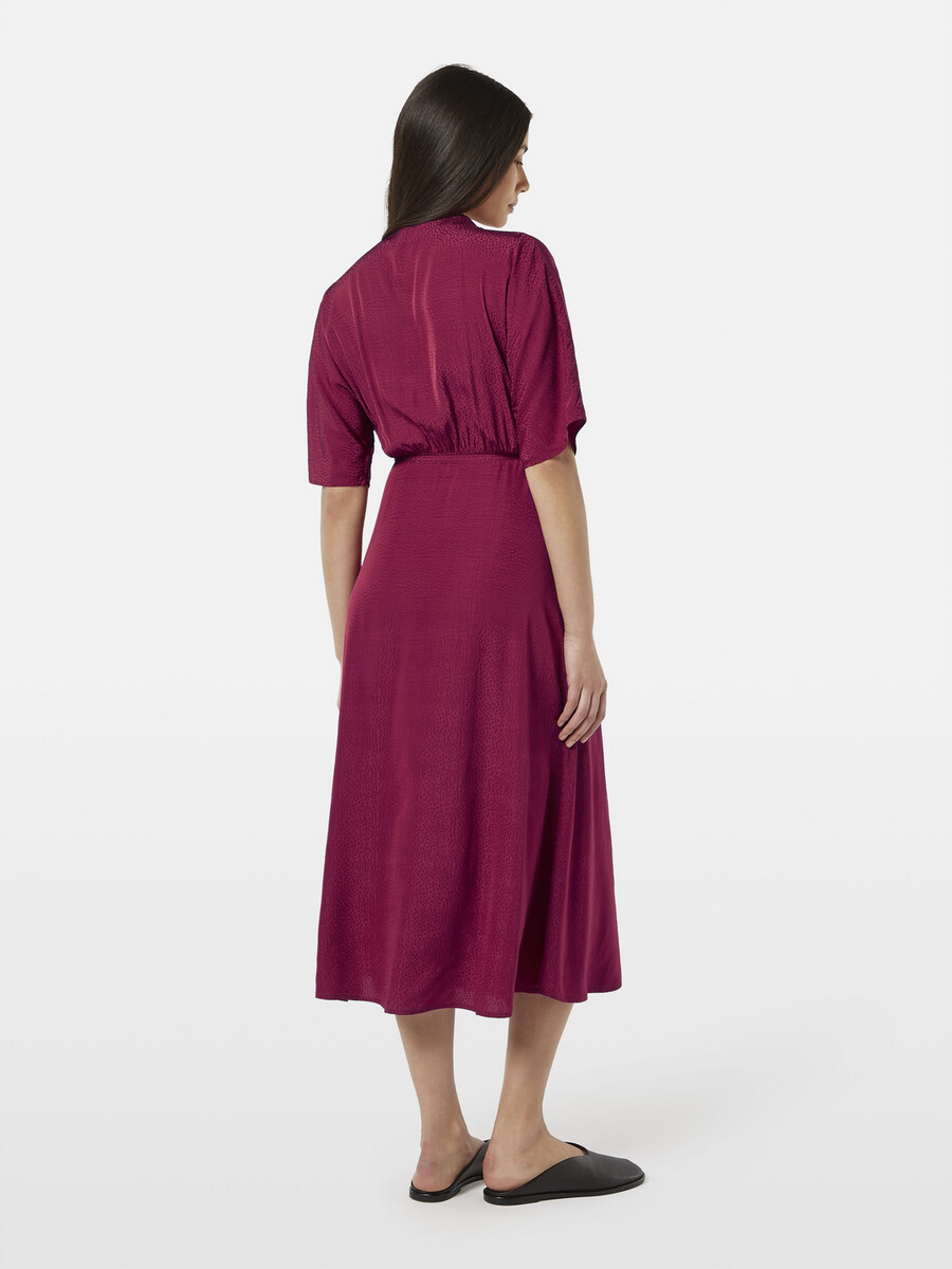 abito midi avvolgente in jacquard
