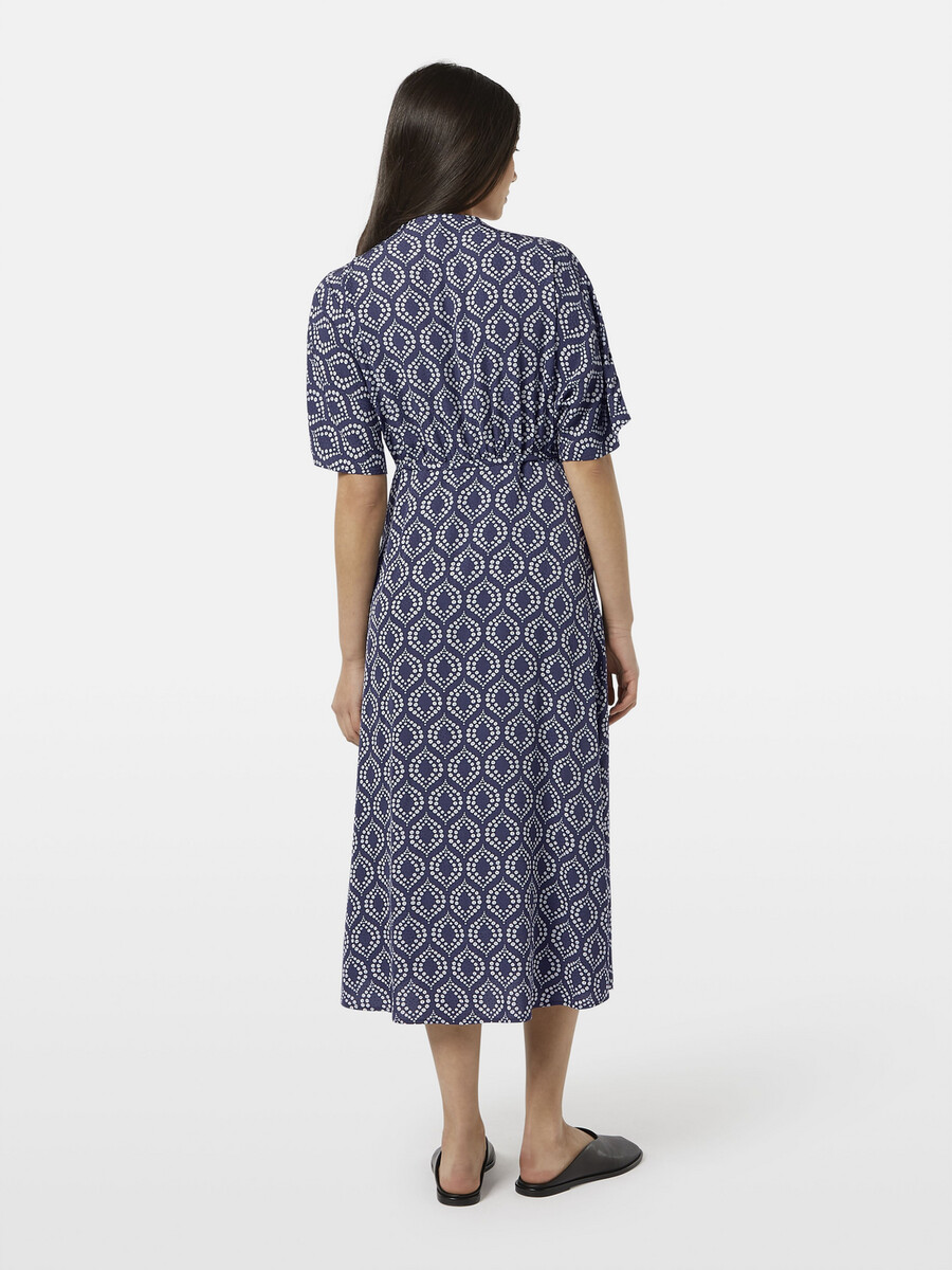 abito midi avvolgente in jacquard