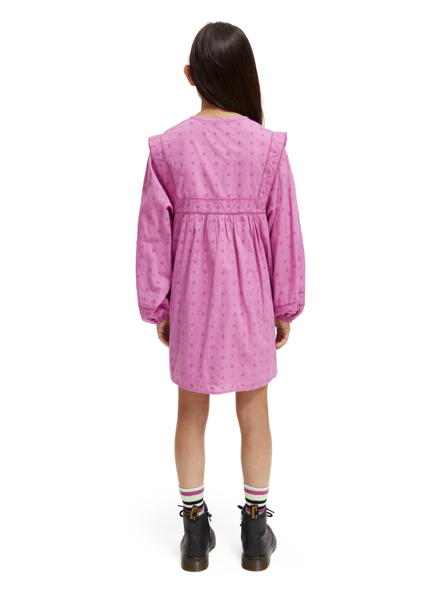 abito da bambina in pizzo sangallo