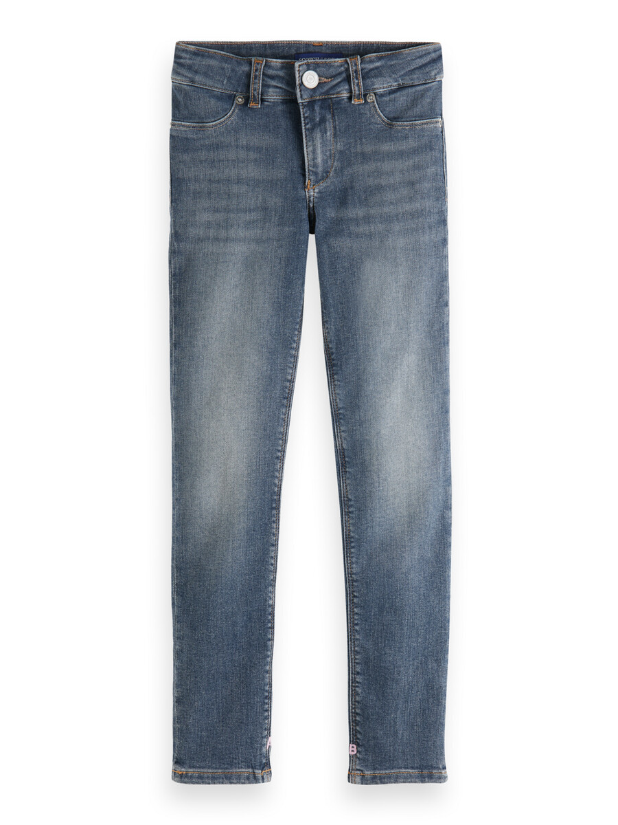 jeans skinny milou da bambina - blu elettrico