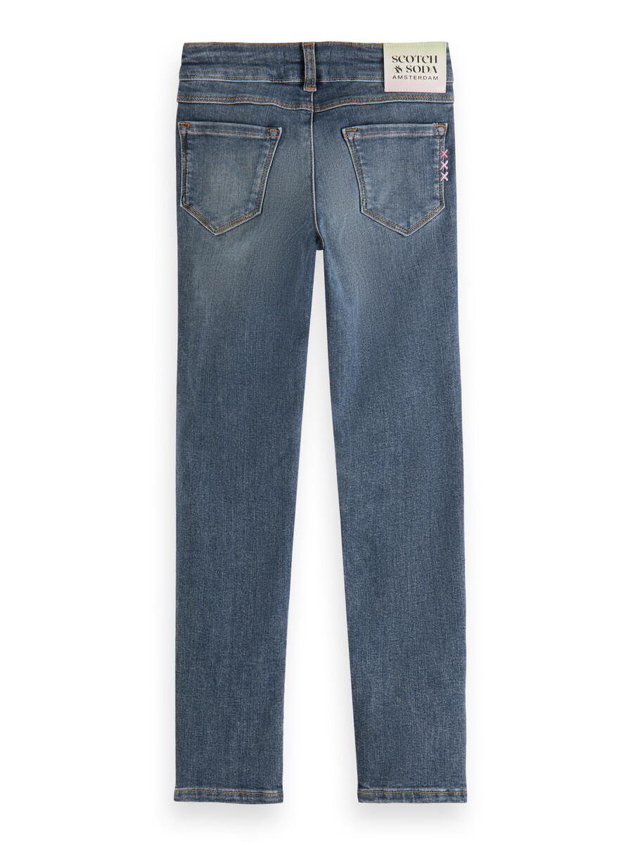 jeans skinny milou da bambina - blu elettrico