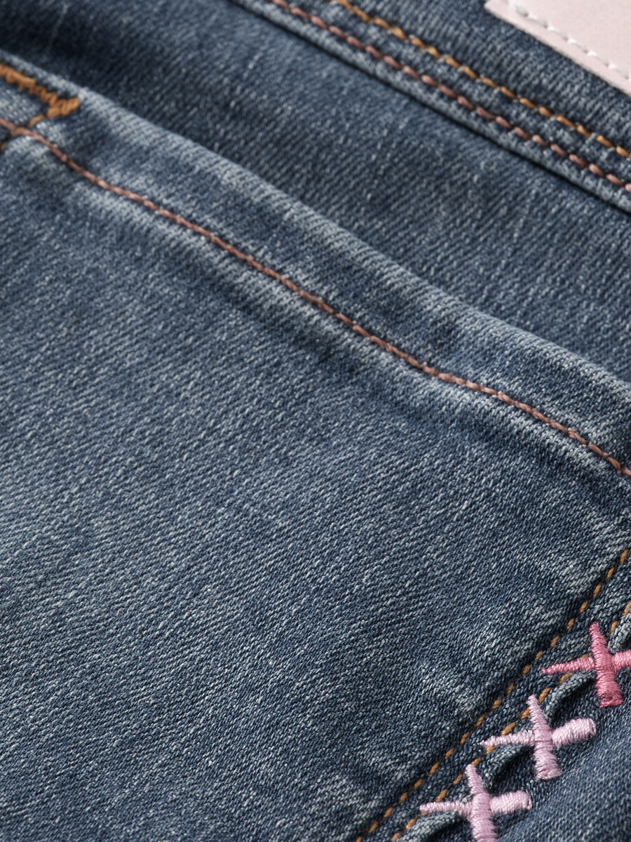 jeans skinny milou da bambina - blu elettrico