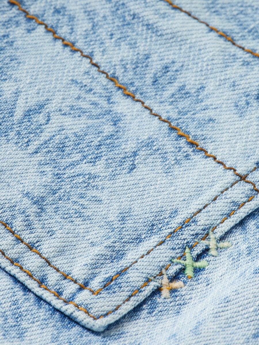 jeans a gamba larga the wave per ragazze floreale astratto