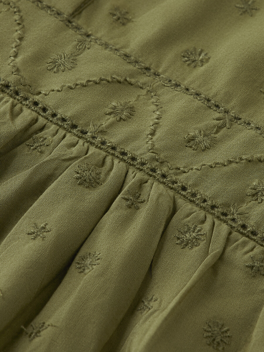 top a pannelli in pizzo inglese per bambine
