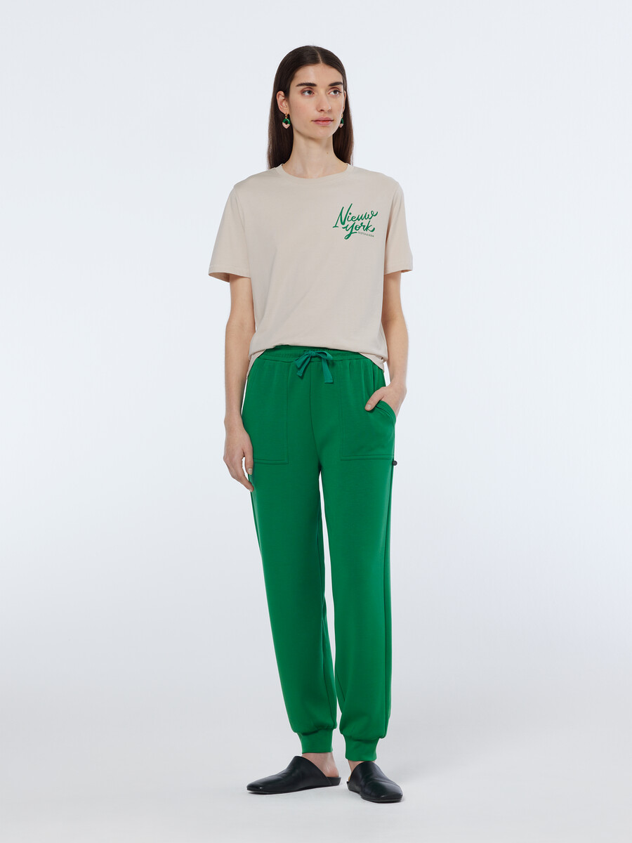 pantaloni della tuta in modal con risvolto