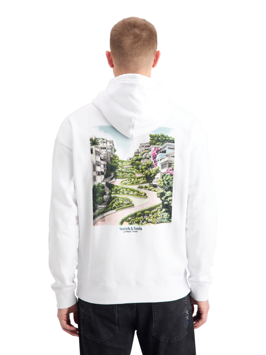 felpa con cappuccio san francisco relaxed fit