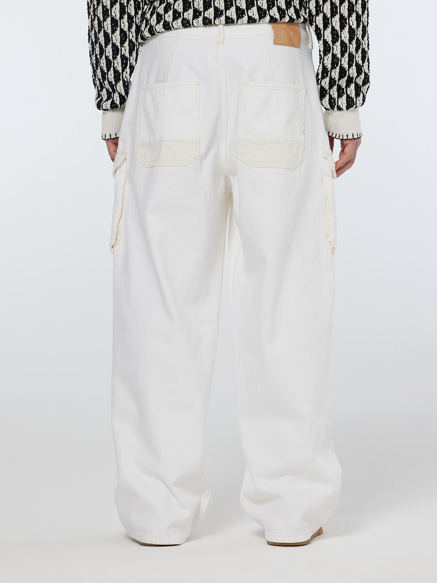 jeans cargo the daze loose fit bianco sbiadito