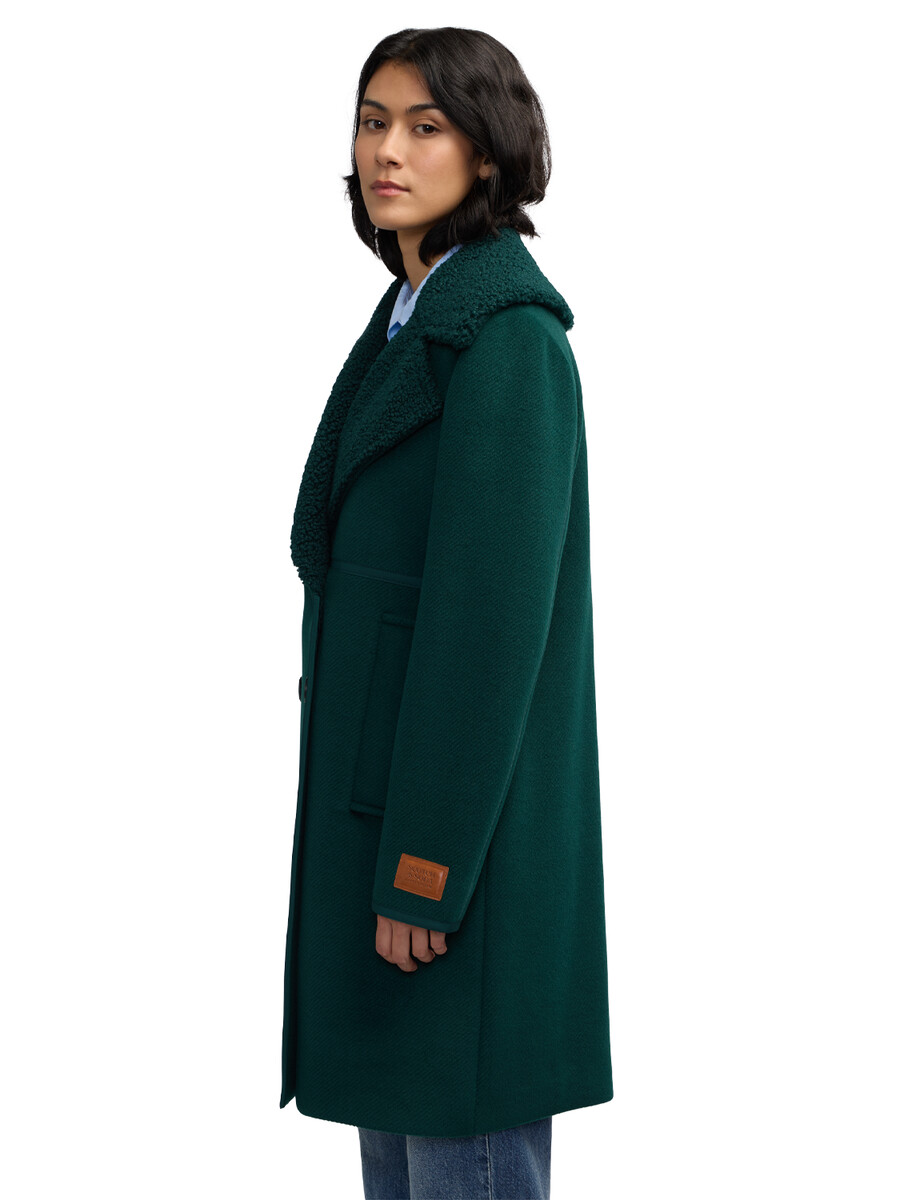 cappotto doppiopetto runa double face sherpa collar