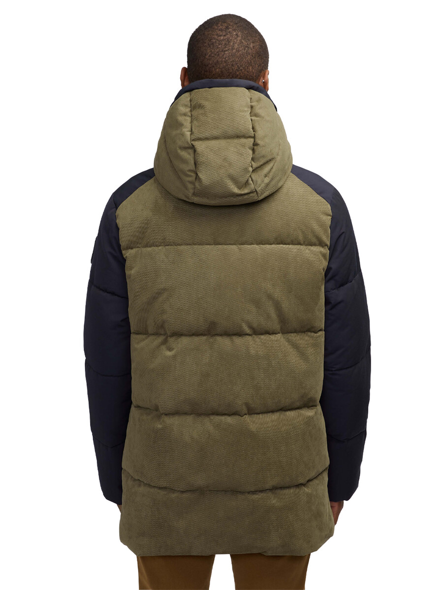 parka trapuntato con tecnica mista arza