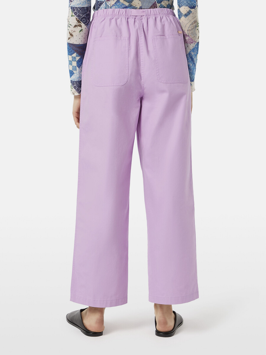 pantaloni ezra a vita alta gamba larga e cintura