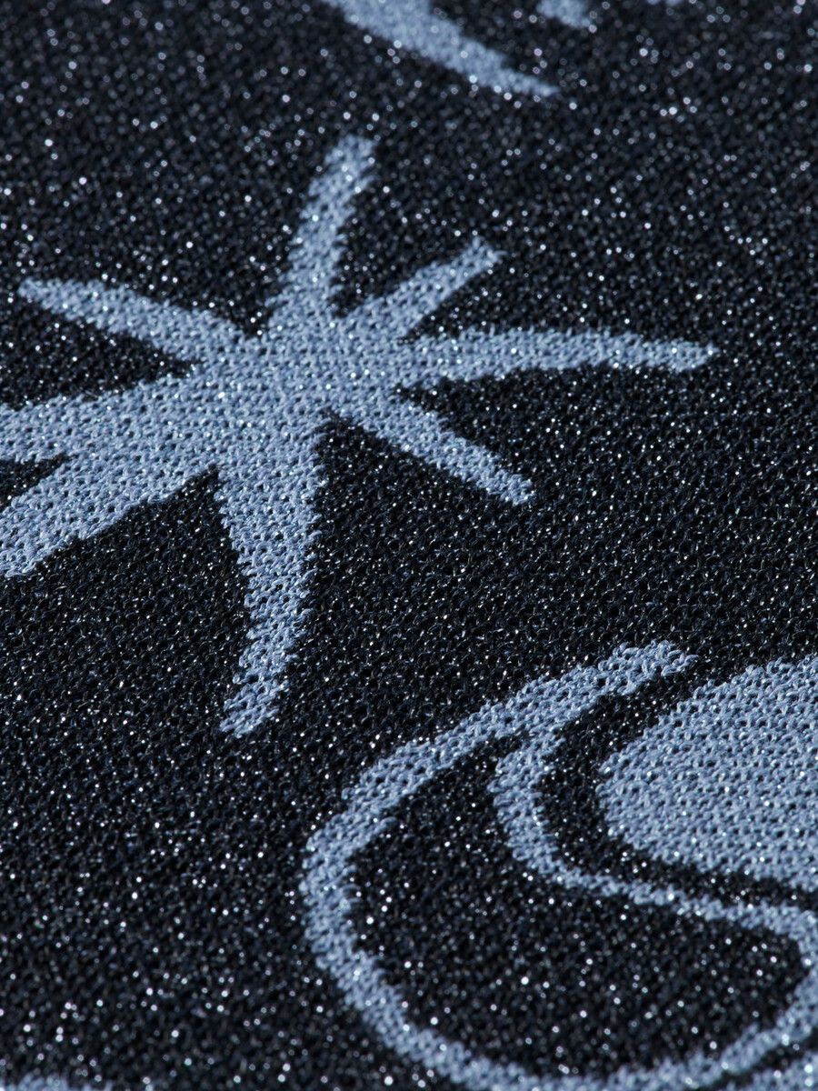 pantaloni in maglia jacquard