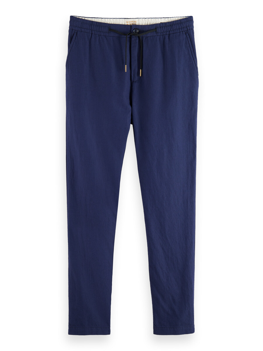 pantaloni da jogging in twill misto lino warren
