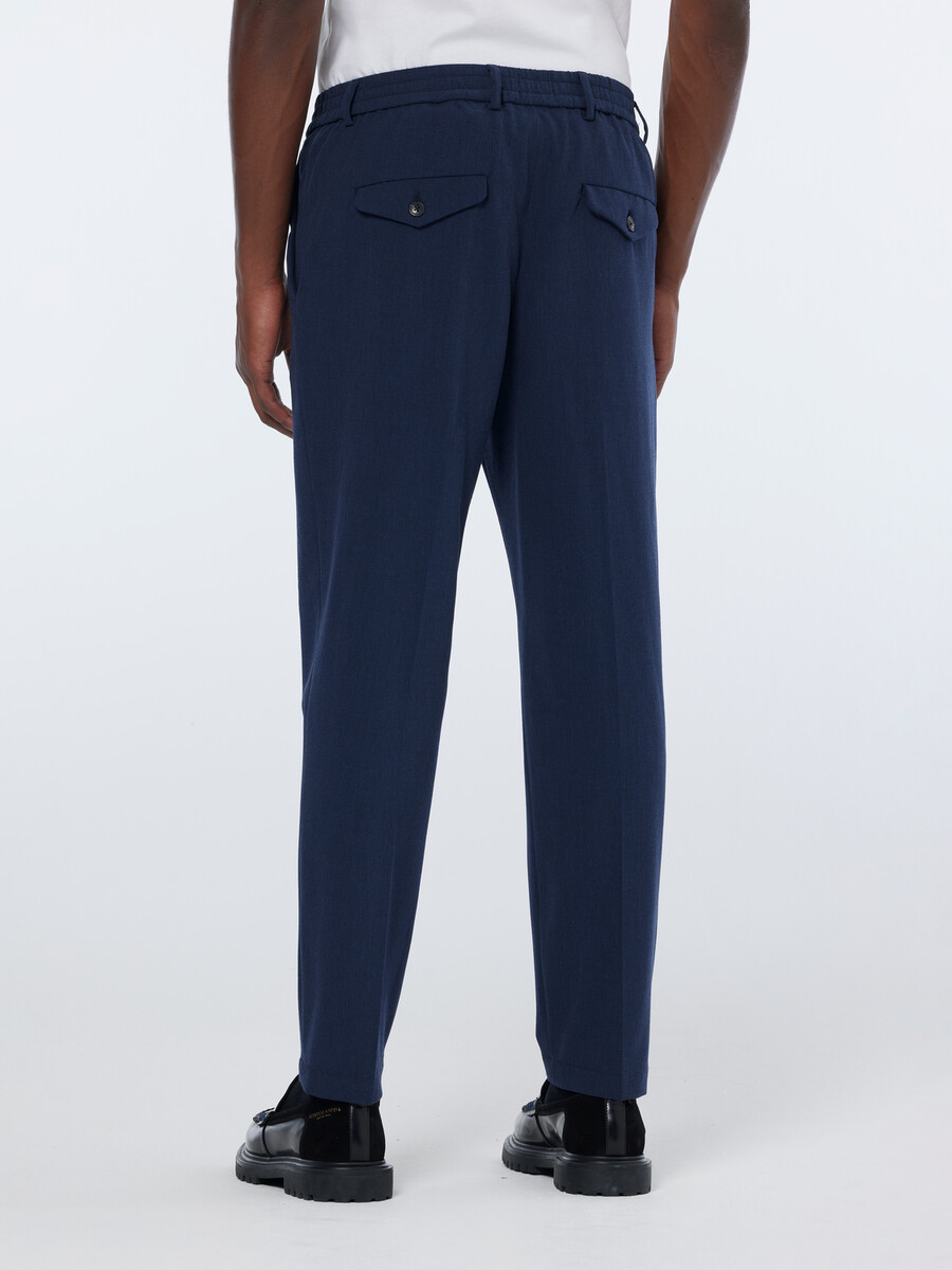 pantaloni da jogging in seersucker a quadri finch