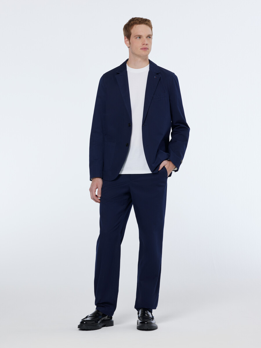 chino in twill di cotone dal taglio dritto