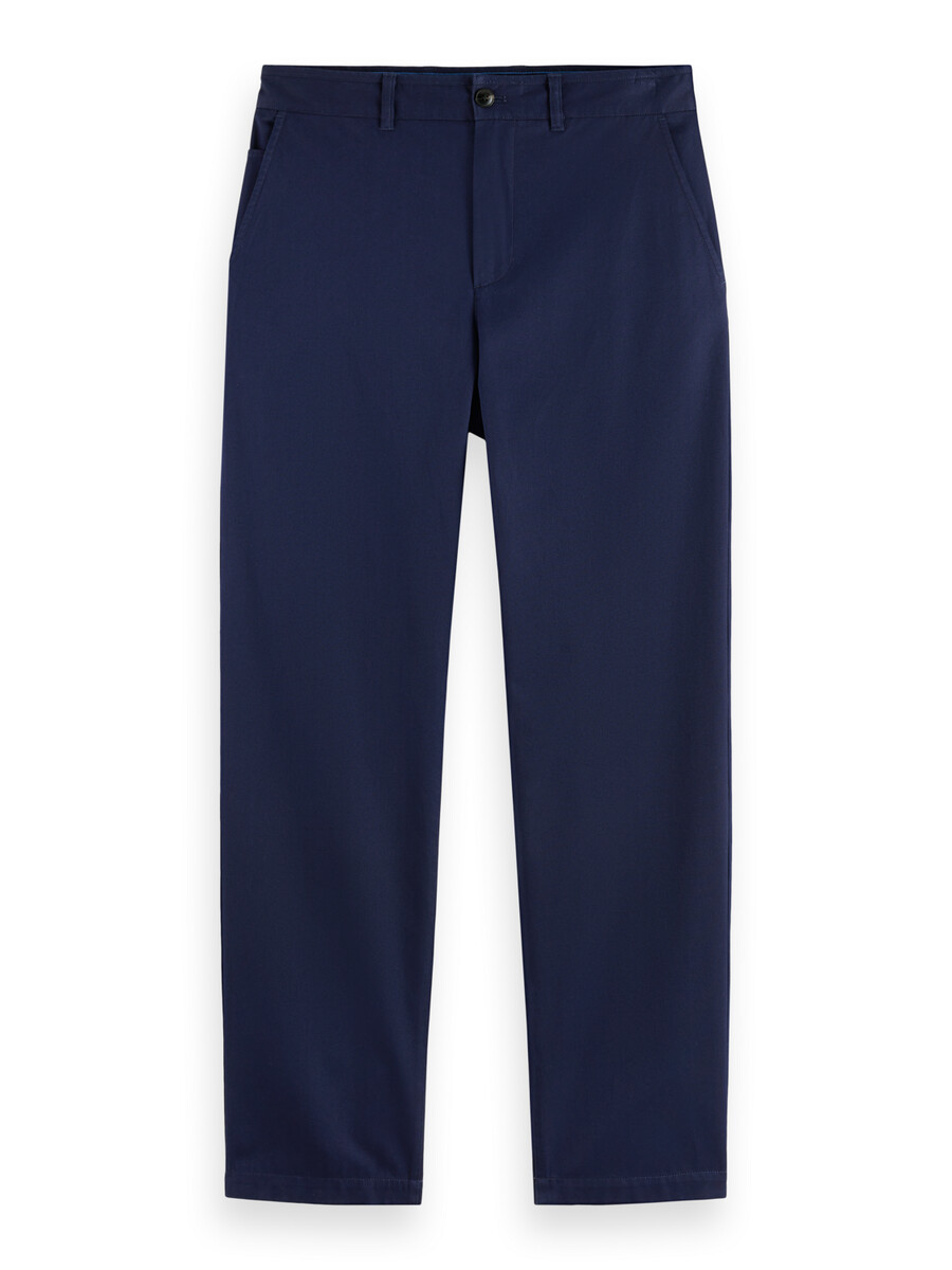 chino in twill di cotone dal taglio dritto