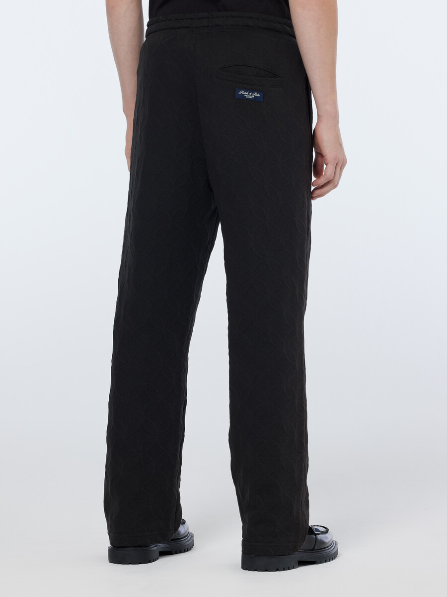 pantaloni della tuta in spugna jacquard dal taglio dritto e rilassato