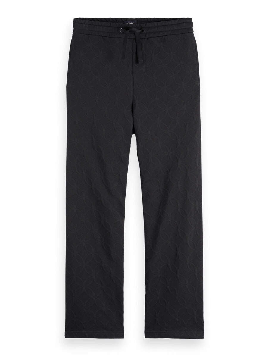pantaloni della tuta in spugna jacquard dal taglio dritto e rilassato
