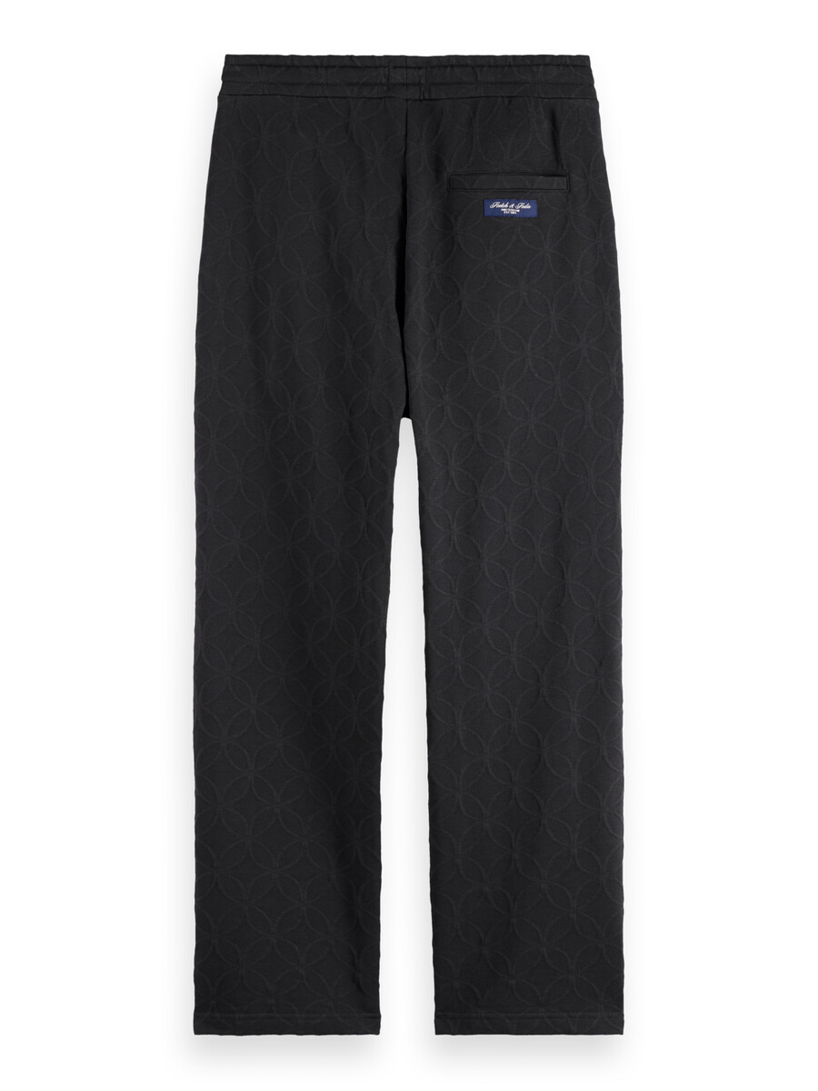 pantaloni della tuta in spugna jacquard dal taglio dritto e rilassato