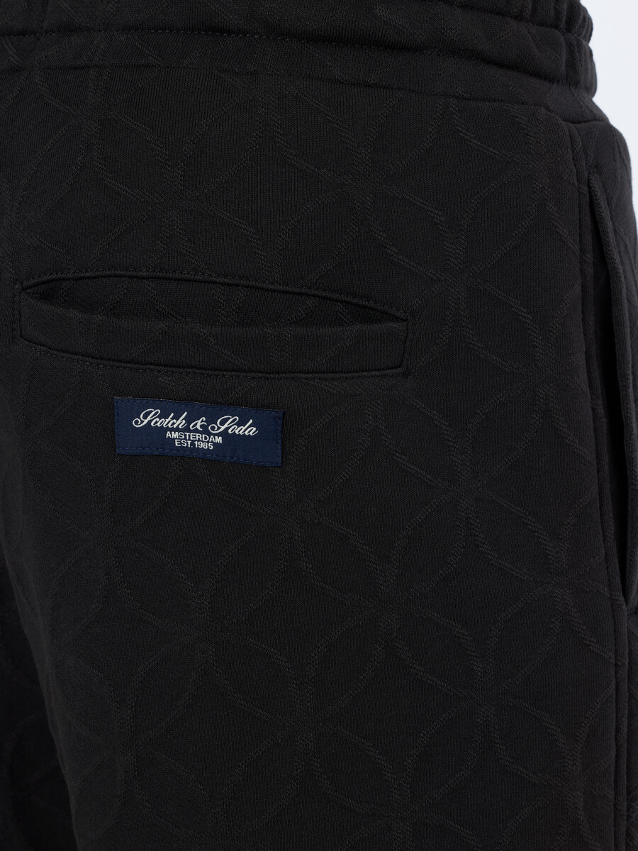pantaloni della tuta in spugna jacquard dal taglio dritto e rilassato