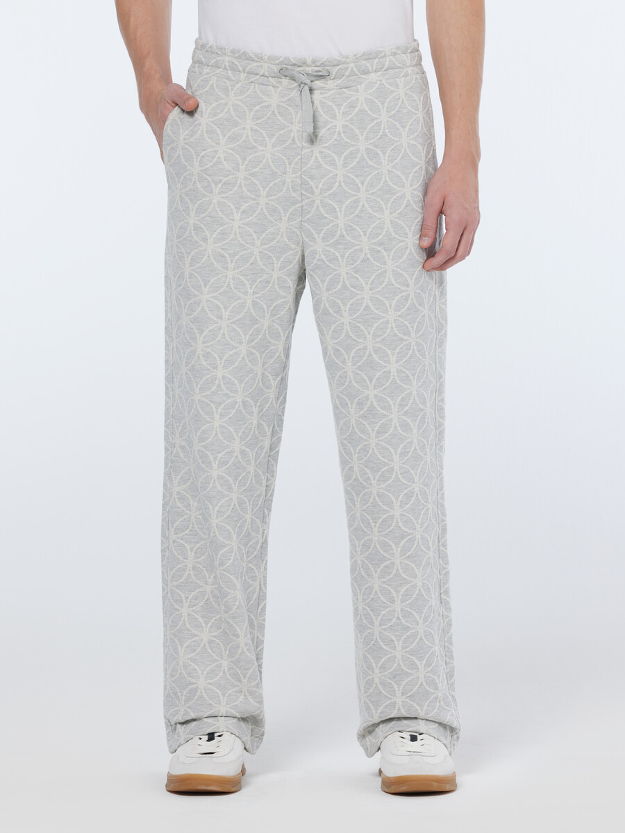 pantaloni della tuta in spugna jacquard dal taglio dritto e rilassato