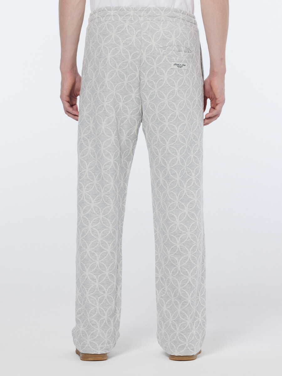 pantaloni della tuta in spugna jacquard dal taglio dritto e rilassato