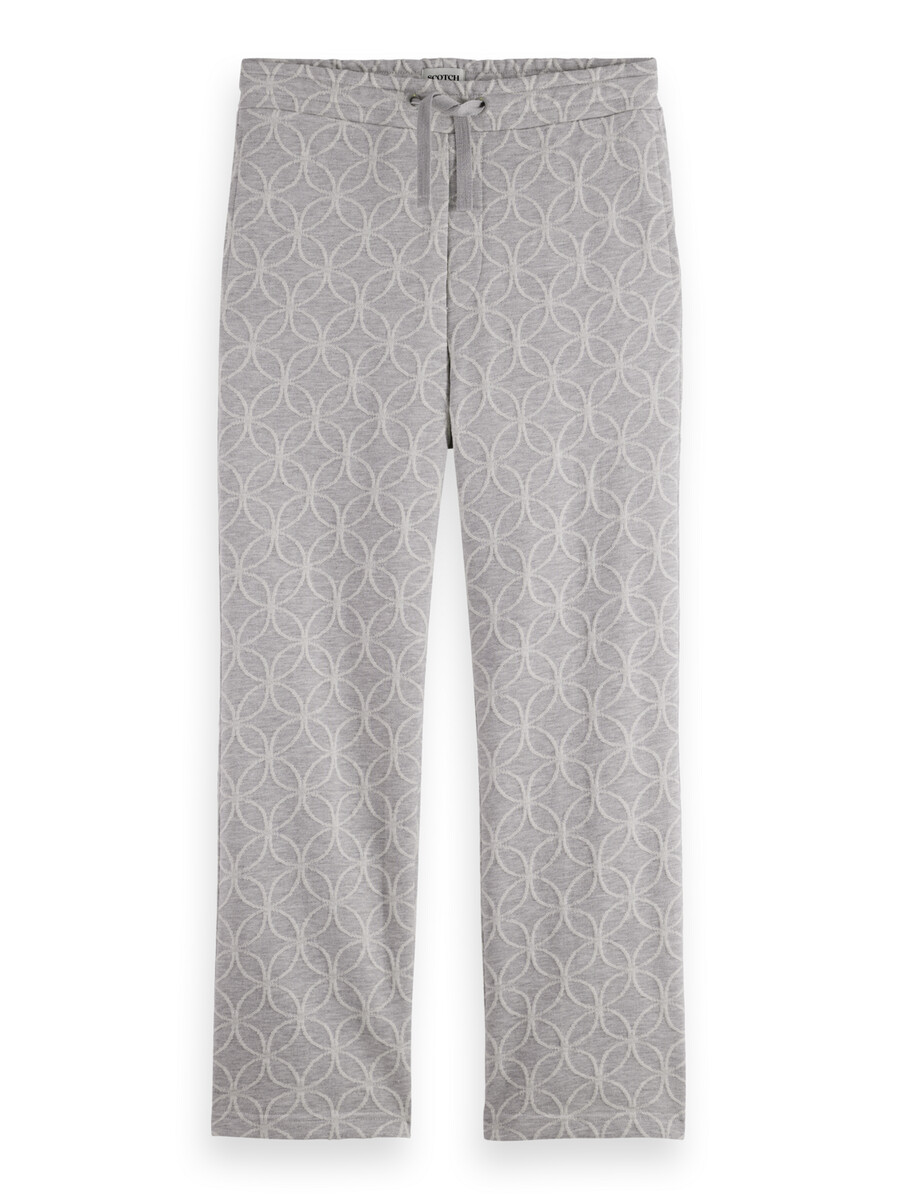 pantaloni della tuta in spugna jacquard dal taglio dritto e rilassato