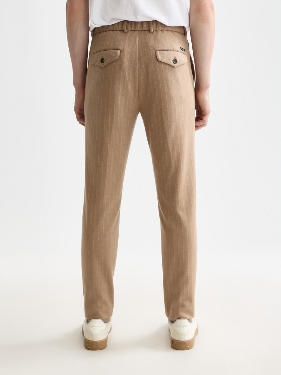 pantaloni da jogging affusolati in jersey tinto in filo finch tailored