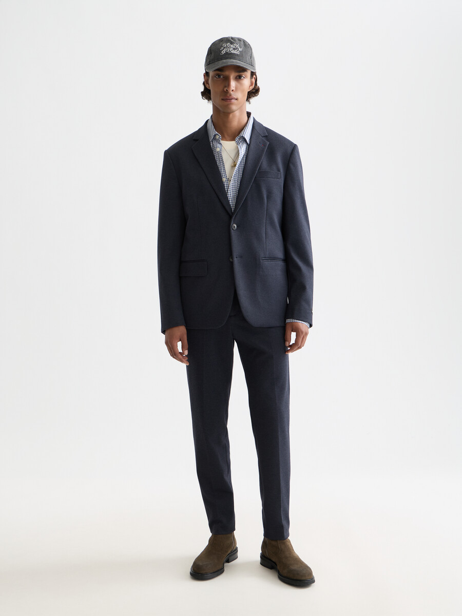 pantaloni da jogging affusolati in jersey tinto in filo finch tailored