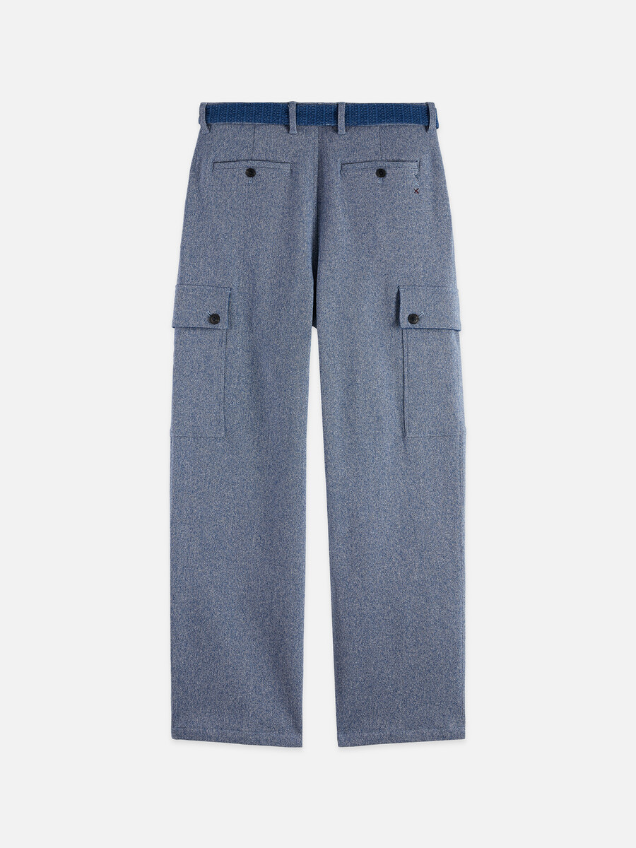 pantaloni cargo larghi e dritti in mélange per il 40° anniversario