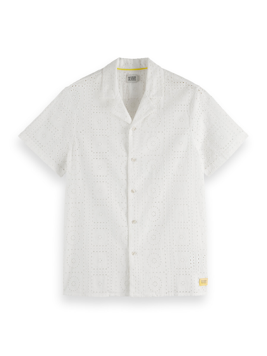camicia in pizzo sangallo dalla vestibilità comoda