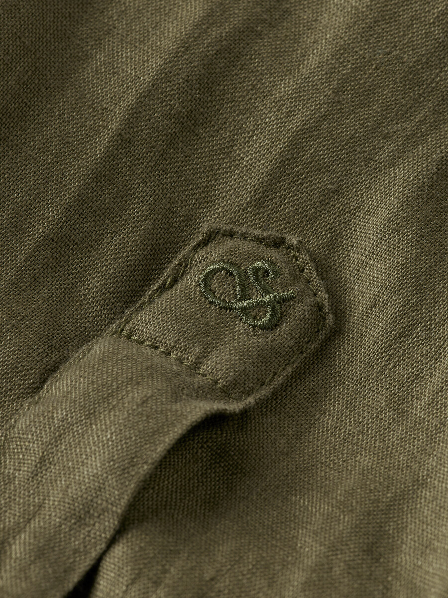 camicia in lino vestibilità regolare