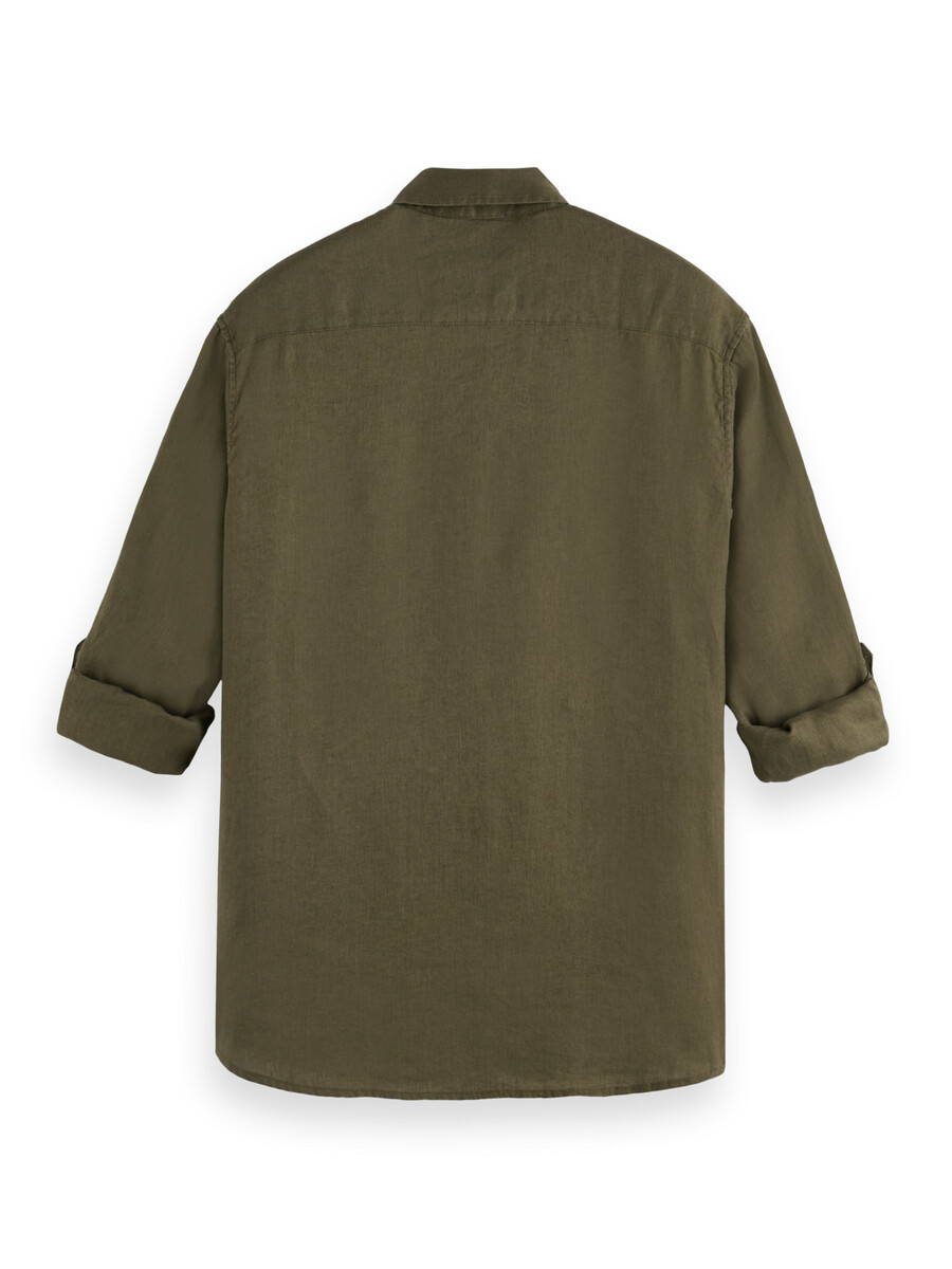 camicia in lino vestibilità regolare