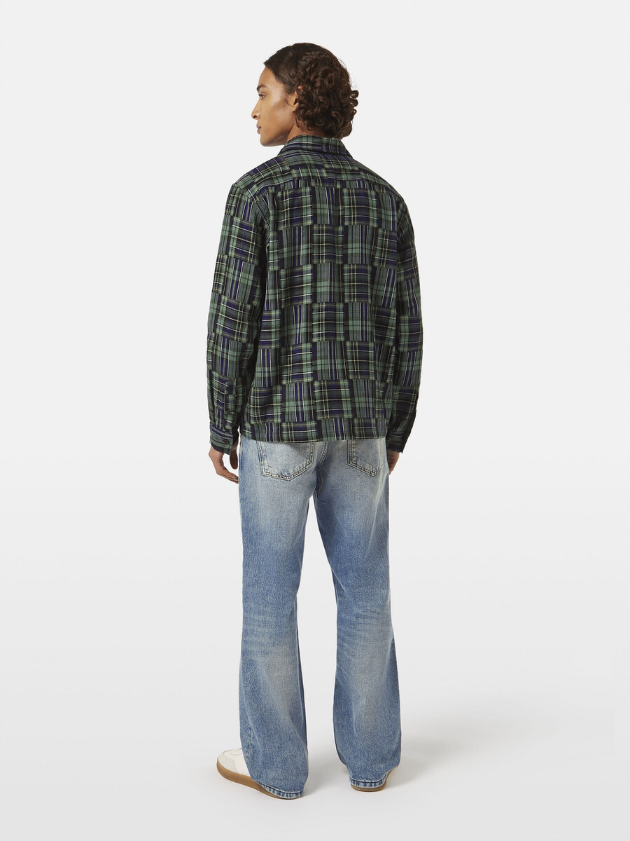 camicia patchwork dal taglio rilassato