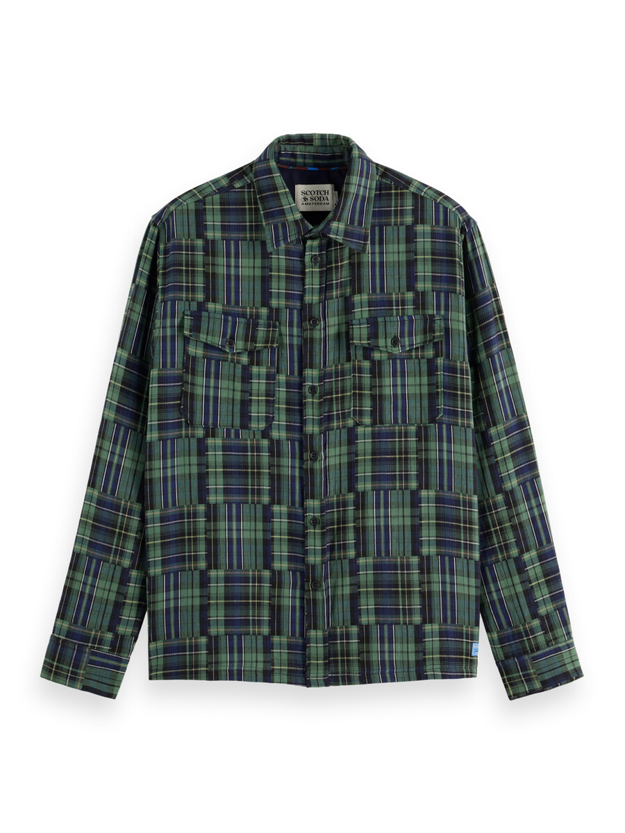 camicia patchwork dal taglio rilassato